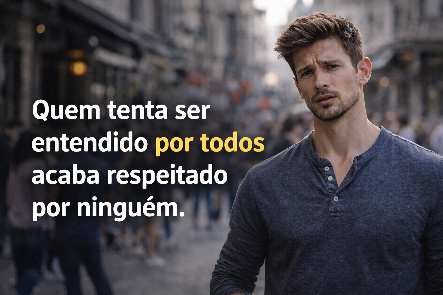 Quem tenta ser entendido por todos acaba respeitado por ninguém