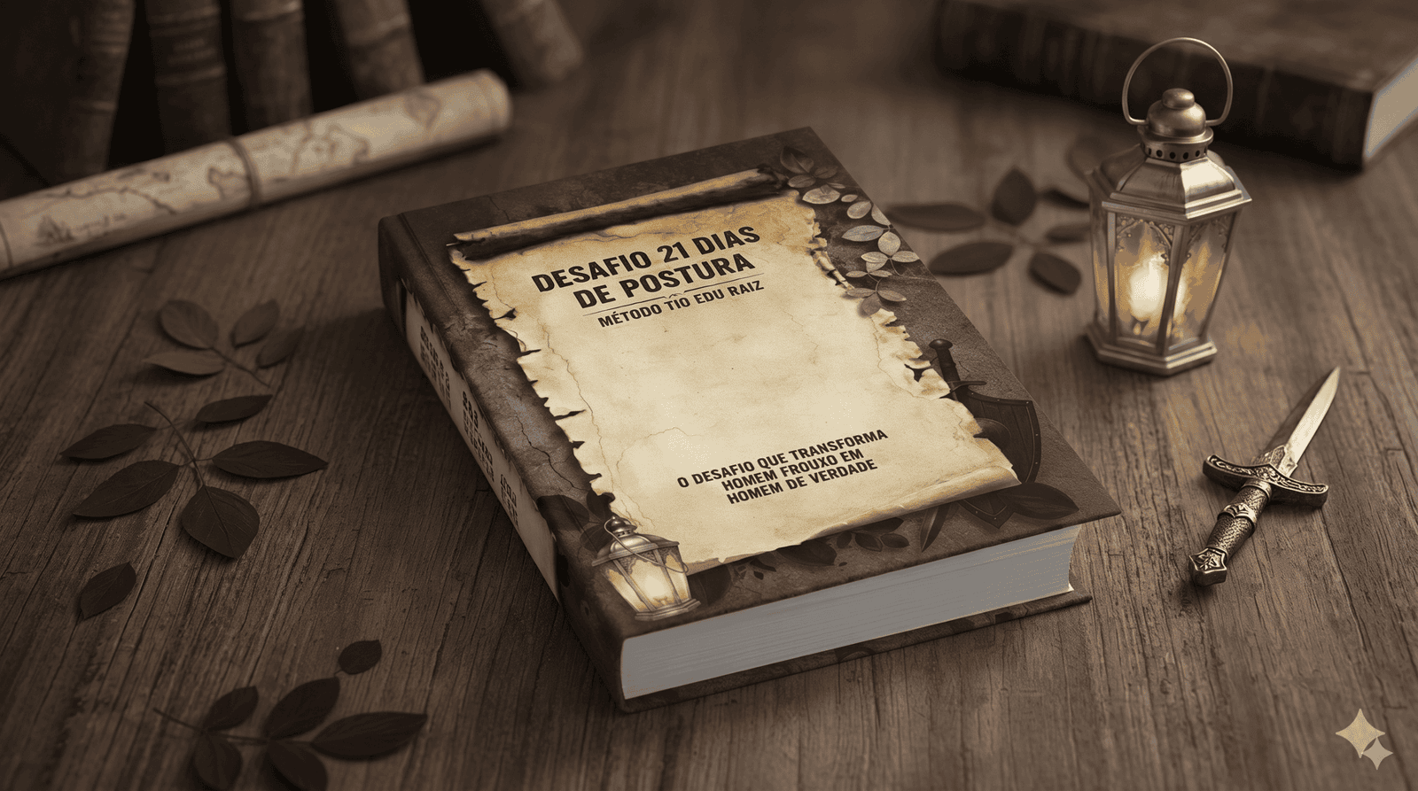 Livro do Desafio 21 Dias de Postura com tema para homens de elite.